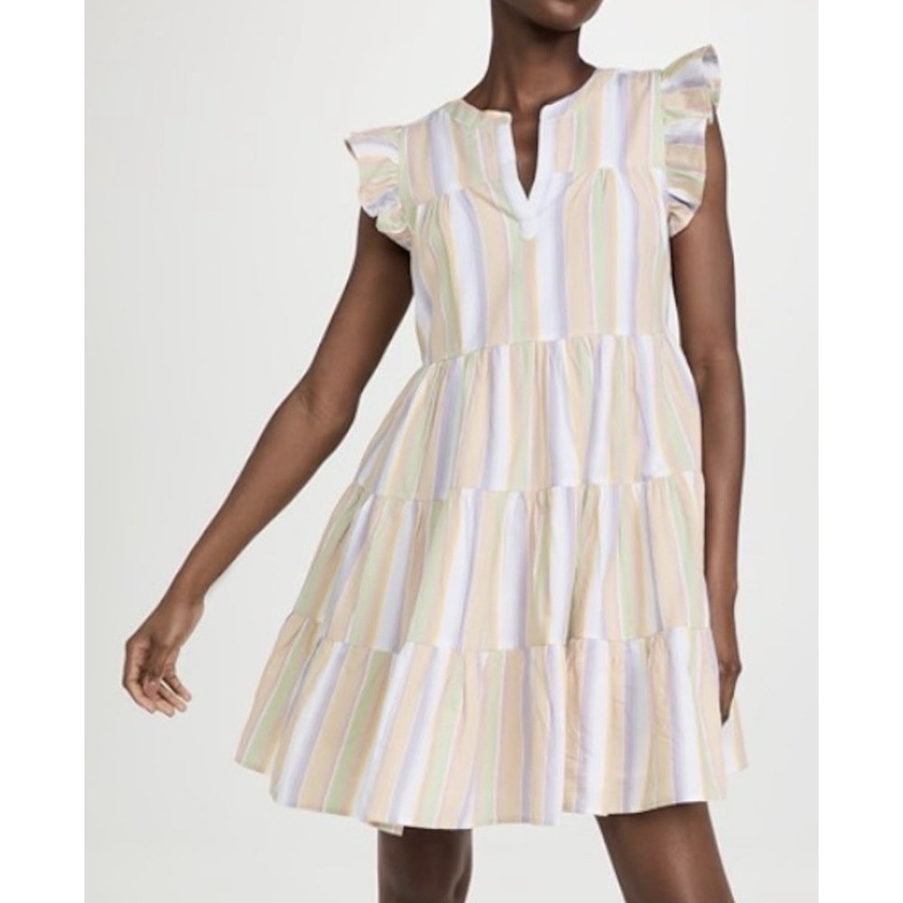 Roller Rabbit Darrel Stripe Pippa Dress size M Sleeveless Coastal Boho 178$